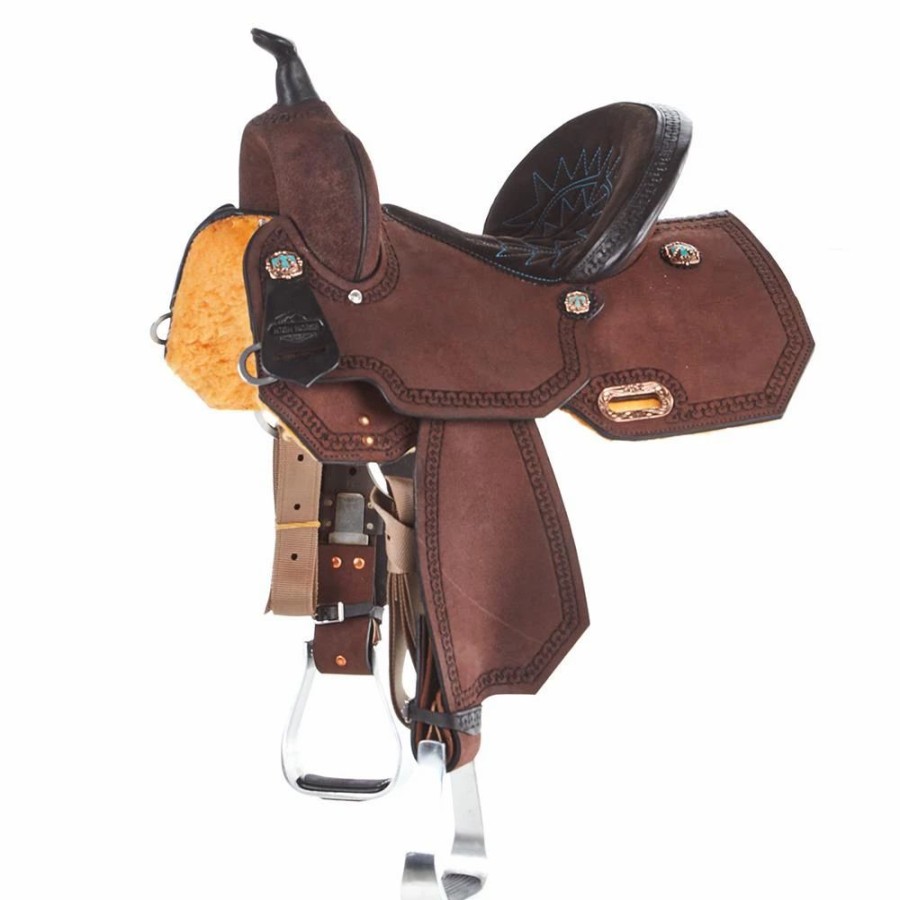 * High Horse High Horse Lindale 13 Inch Chocolate Roughout Barrel Saddle | Barrel Racing Saddles