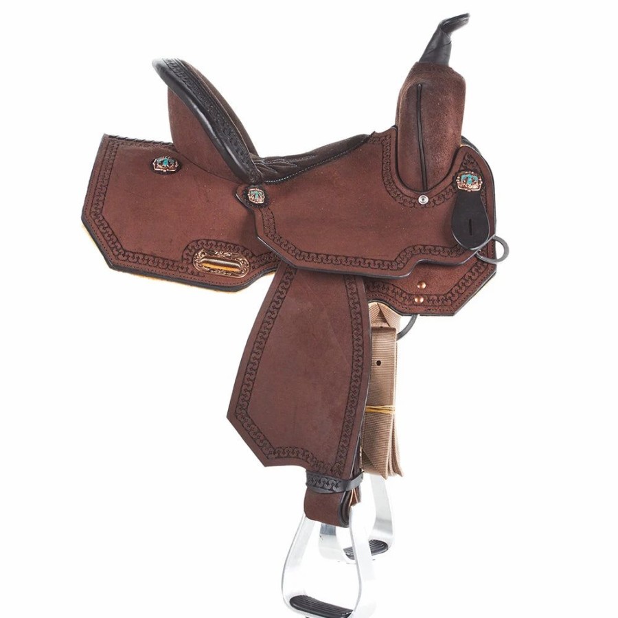 * High Horse High Horse Lindale 13 Inch Chocolate Roughout Barrel Saddle | Barrel Racing Saddles