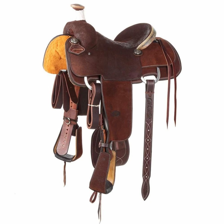 * Nrs Chocolate Roughout Team Roper | Roping Saddles