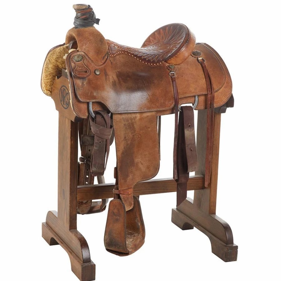 * Nrs Used 15In Hw Leather Team Roper | Roping Saddles