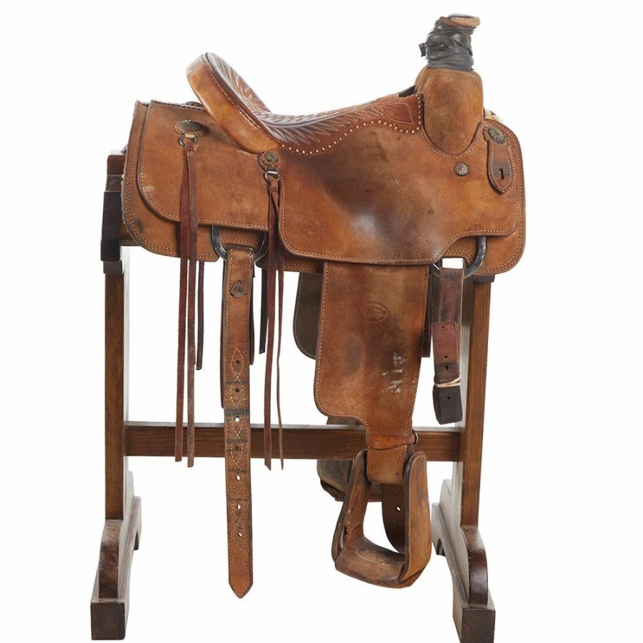 * Nrs Used 15In Hw Leather Team Roper | Roping Saddles