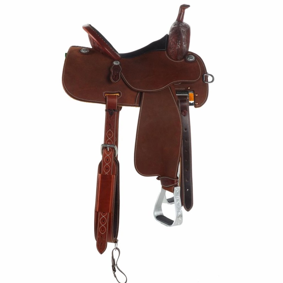 * Martin Saddlery 1/8 Breed Sunflower Chestnut Crown C Barrel Saddle | Barrel Racing Saddles