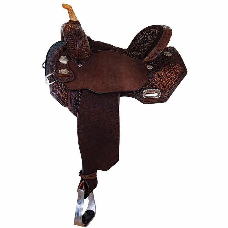 * Circle Y Saddlery Sarah Rose Vintage Rose Barrel Saddle | Barrel Racing Saddles