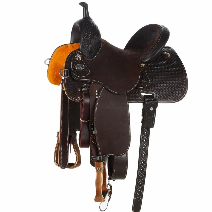 * Martin Saddlery Martin Saddlery Chocolate 1/2 Breed Stingray Barrel Saddle | Barrel Racing Saddles