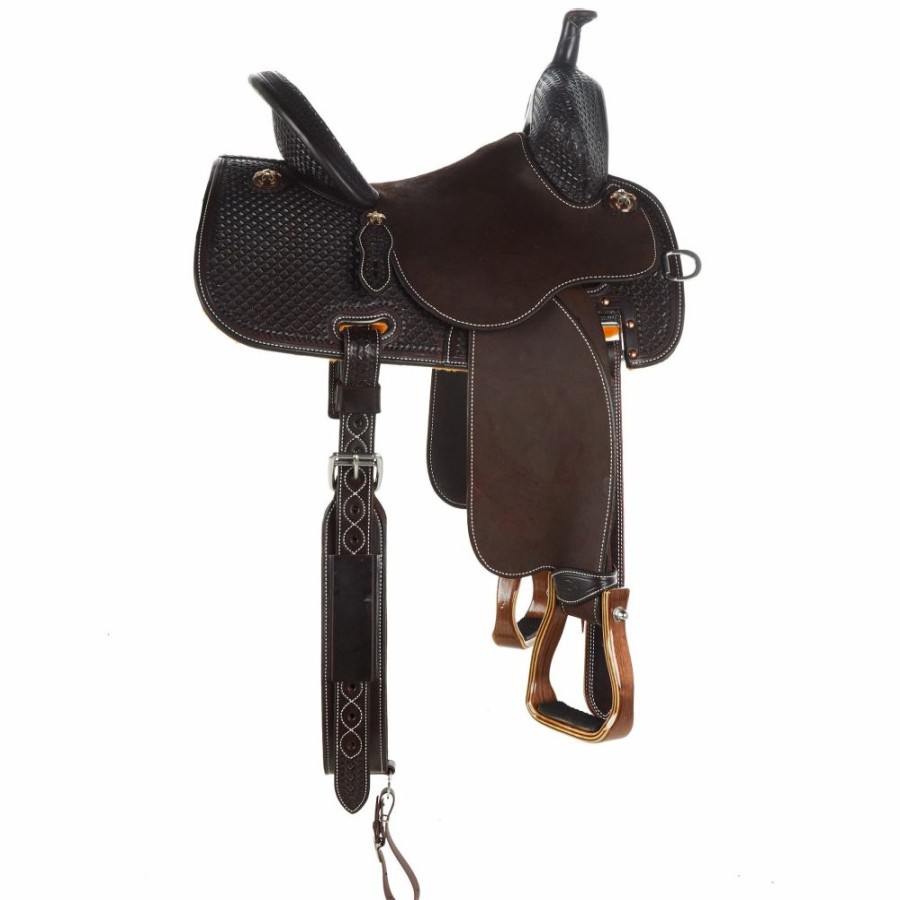 * Martin Saddlery Martin Saddlery Chocolate 1/2 Breed Stingray Barrel Saddle | Barrel Racing Saddles