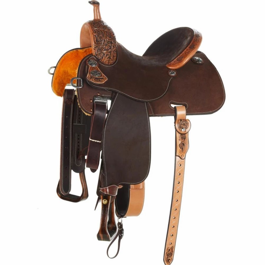 * Martin Saddlery Chocolate Crown C 1/8 Breed Barrel Saddle | Barrel Racing Saddles