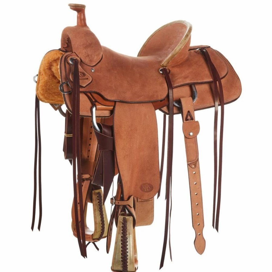 * Reinsman Natural Roughout Pencil Roll Team Roper | Roping Saddles