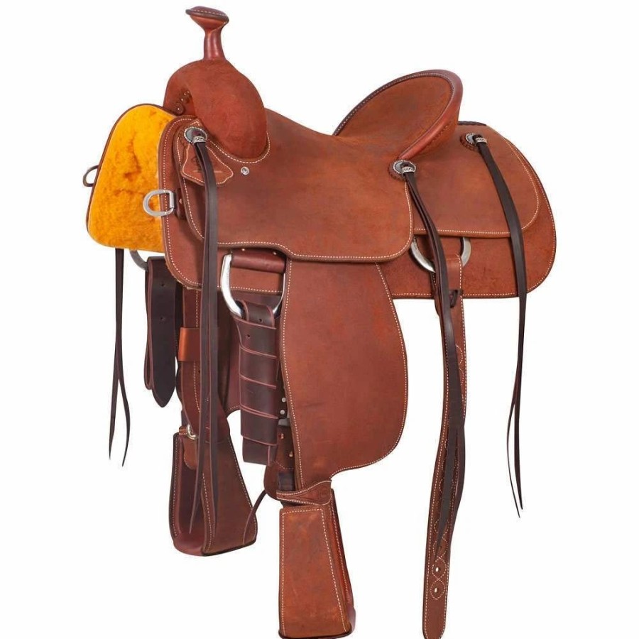 * Martin Saddlery Roper Chestnut Roughout | Roping Saddles