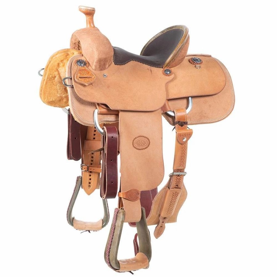 * Nrs Competitors Natural Roughout Bullhide Seat Youth Team Roping Saddle | Youth Saddles