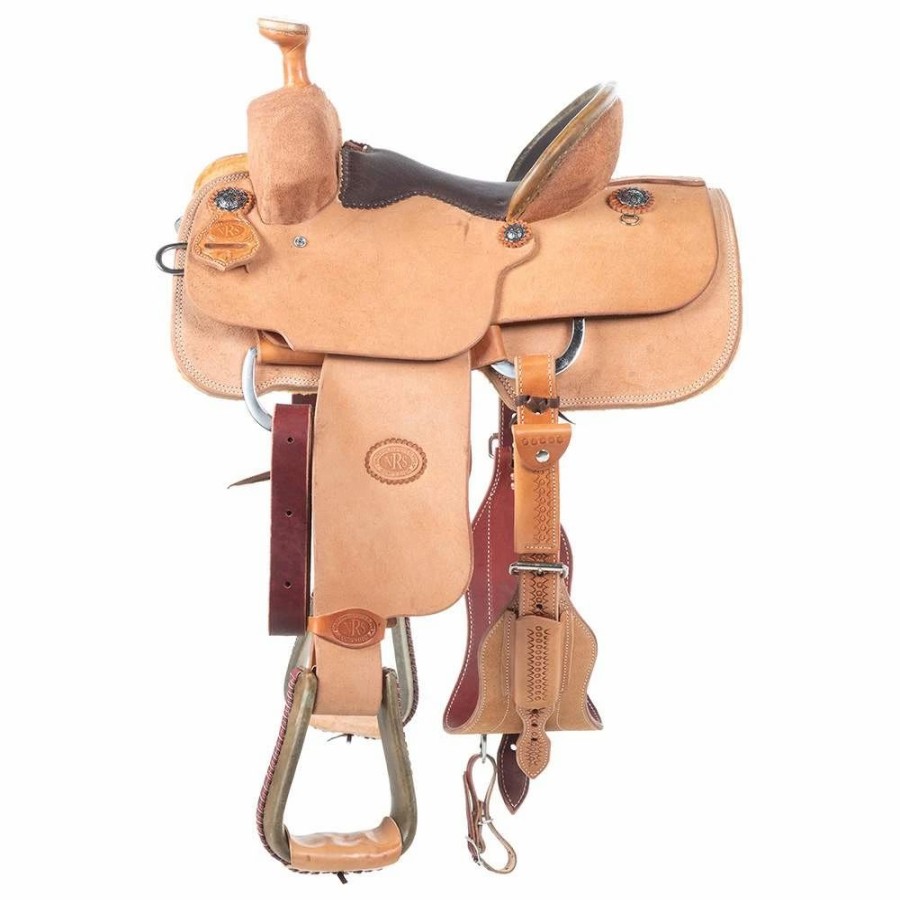 * Nrs Competitors Natural Roughout Bullhide Seat Youth Team Roping Saddle | Youth Saddles