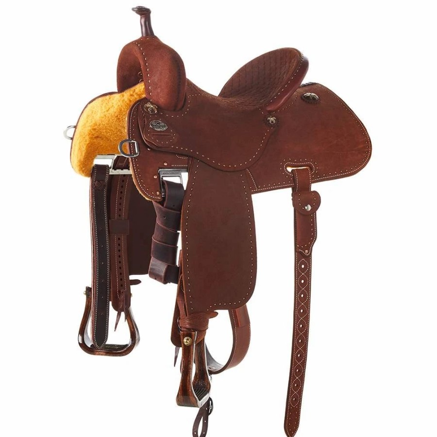 * Martin Saddlery Chest Crown C With Painted Buckstitch Barrel Saddle | Barrel Racing Saddles