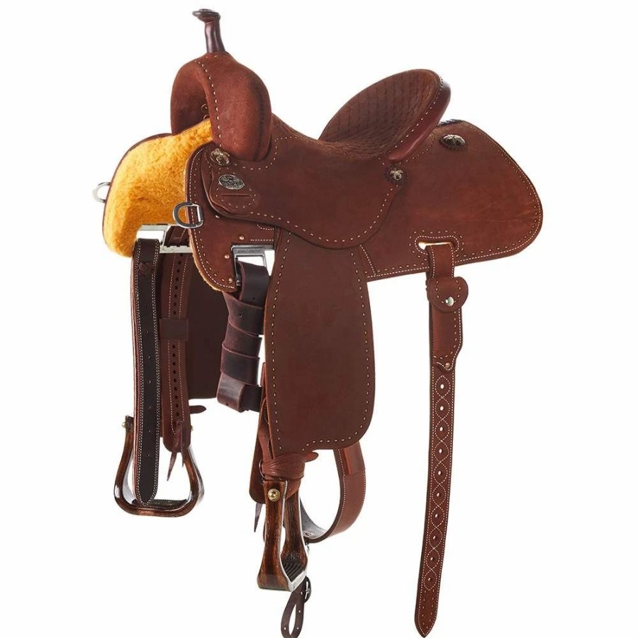 * Martin Saddlery Chest Crown C With Painted Buckstitch Barrel Saddle | Barrel Racing Saddles