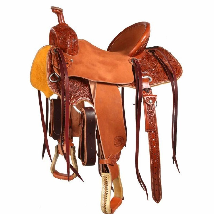 * Nrs Competitors Nrs Competitor Series Chestnut Poinsettia Barrel Saddle With Pencil Roll | Barrel Racing Saddles