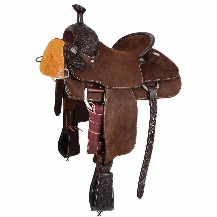 * Martin Saddlery Martin Saddlery Chocolate 1/8 Breed Alpine Flower Team Roper | Roping Saddles