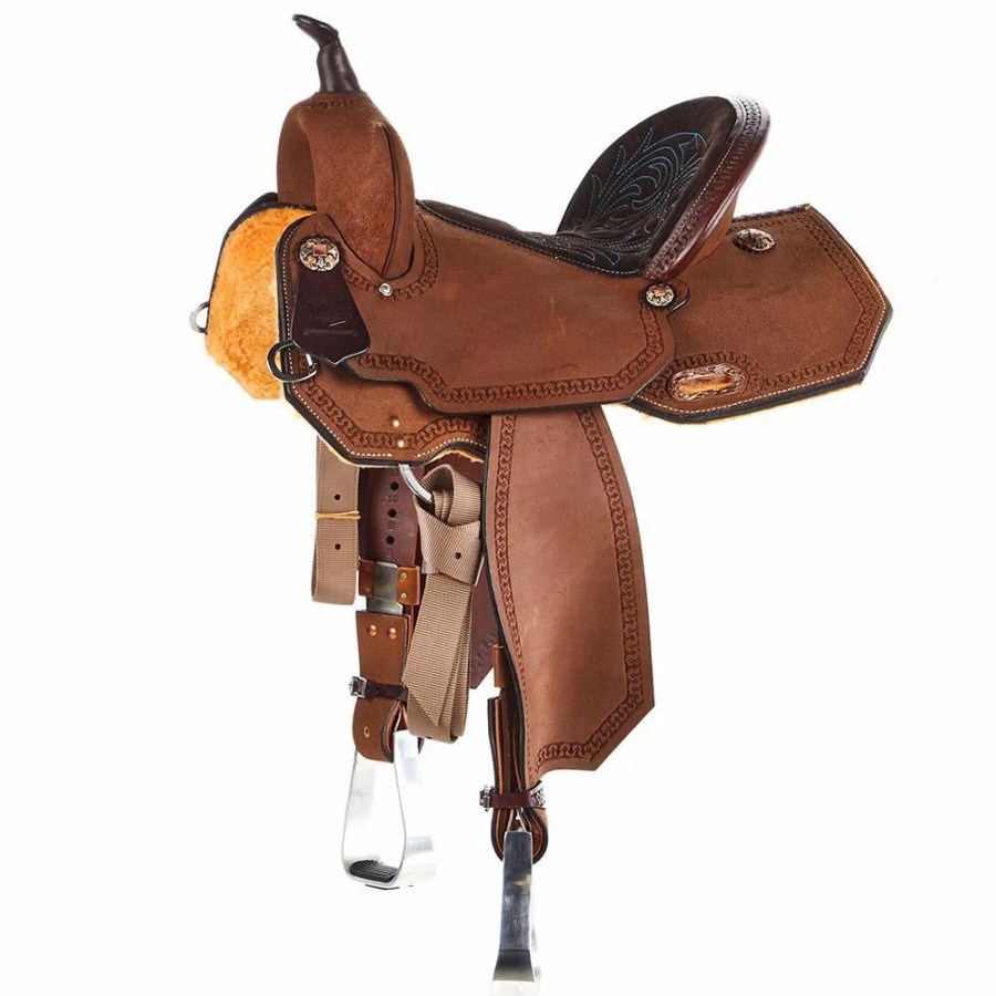 * High Horse High Horse Lindale 14 1/2 Inch Heavy Oil Roughout Barrel Saddle | Barrel Racing Saddles