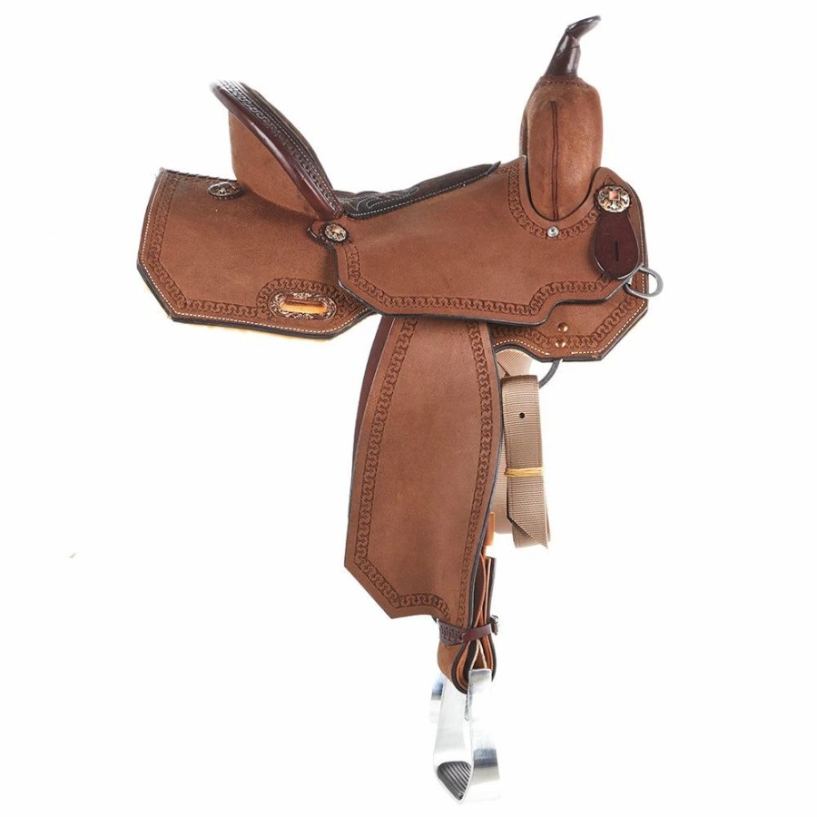 * High Horse High Horse Lindale 14 1/2 Inch Heavy Oil Roughout Barrel Saddle | Barrel Racing Saddles