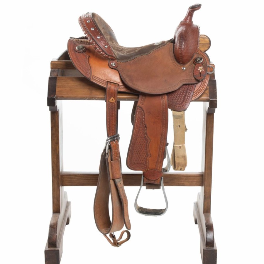 * Nrs Used 13.5In Double J Pozzi Pro Barrel Saddle | Barrel Racing Saddles