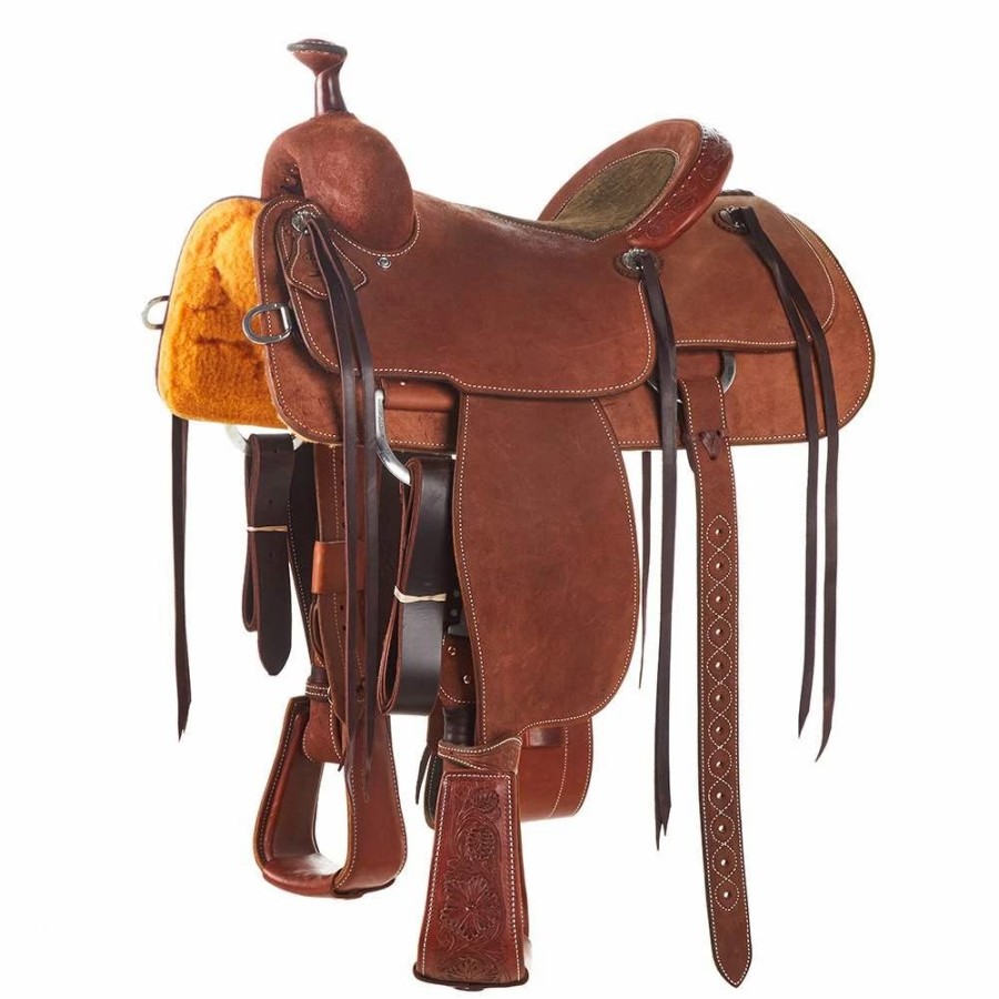 * Martin Saddlery Martin Saddlery Chestnut 1/8 Breed Wyoming Flower Team Roper | Roping Saddles