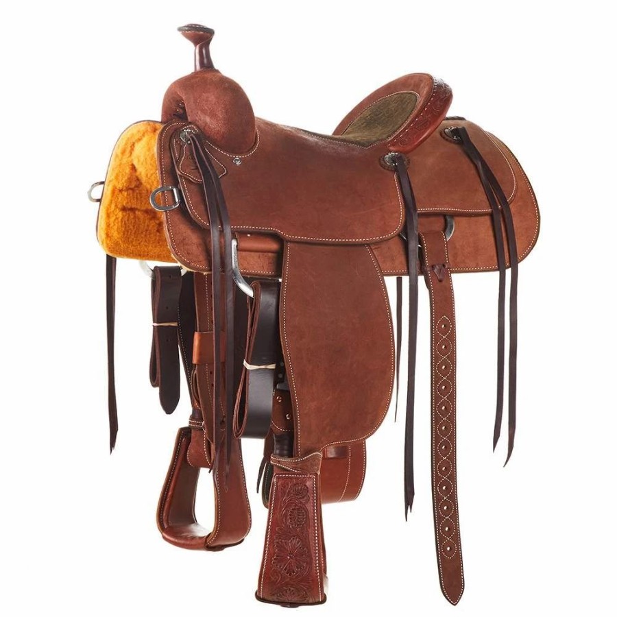 * Martin Saddlery Martin Saddlery Chestnut 1/8 Breed Wyoming Flower Team Roper | Roping Saddles