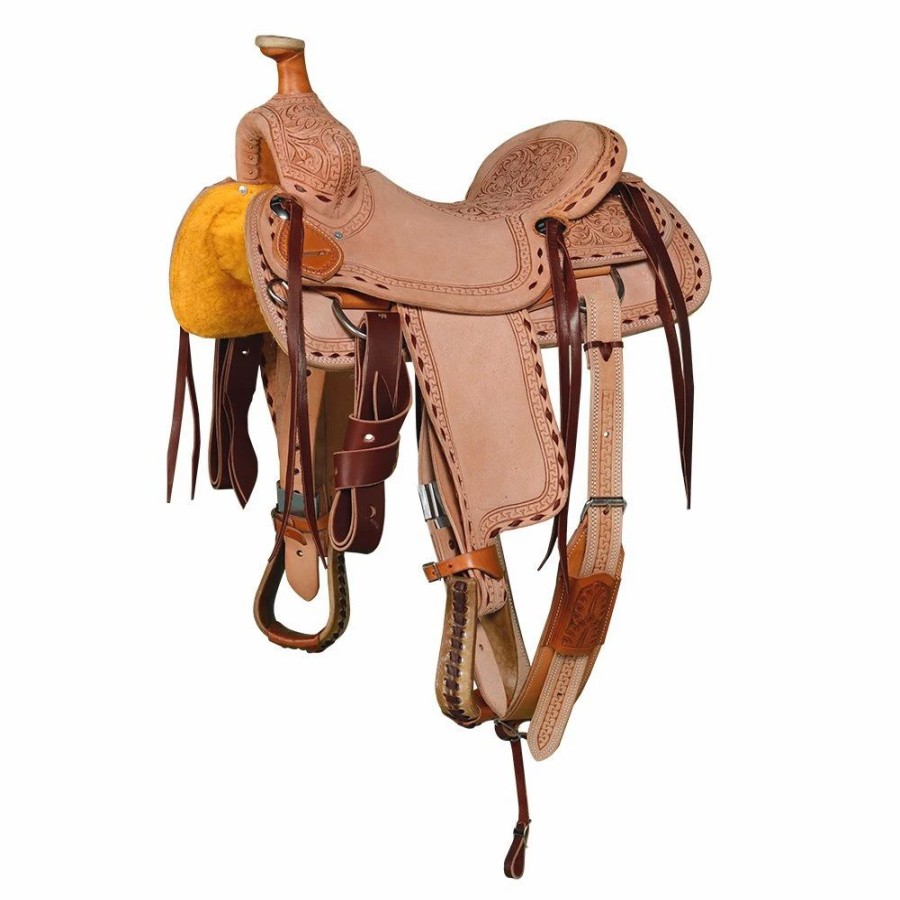 * Nrs Kids Rough Out With Buckstitch Ranch Saddle | Youth Saddles