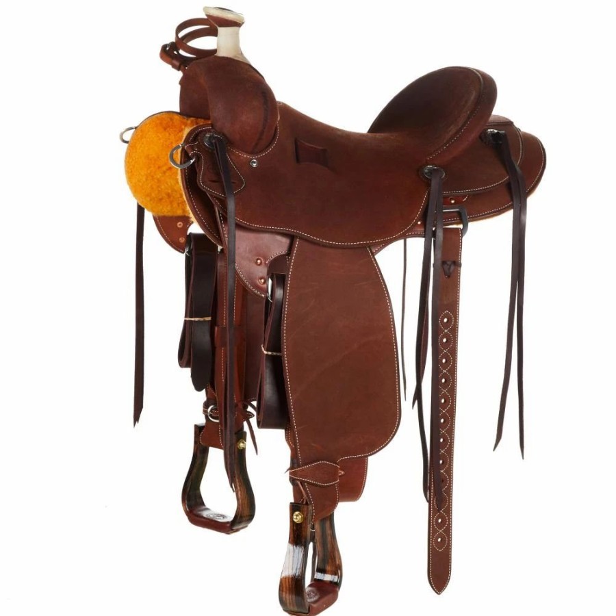 * Martin Saddlery Chestnut Roughout Ranch Saddle | Ranch Saddles