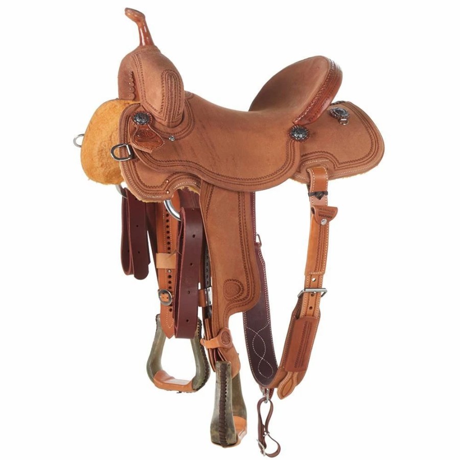 * Nrs Competitors Roughout Barrel Saddle With Double Shell/Rope Border | Barrel Racing Saddles