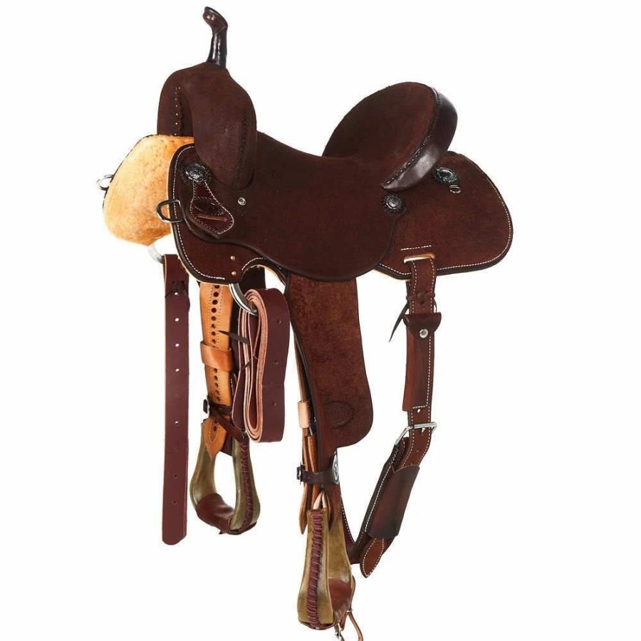 * Nrs Competitors Chocolate Roughout Barrel Saddle | Barrel Racing Saddles