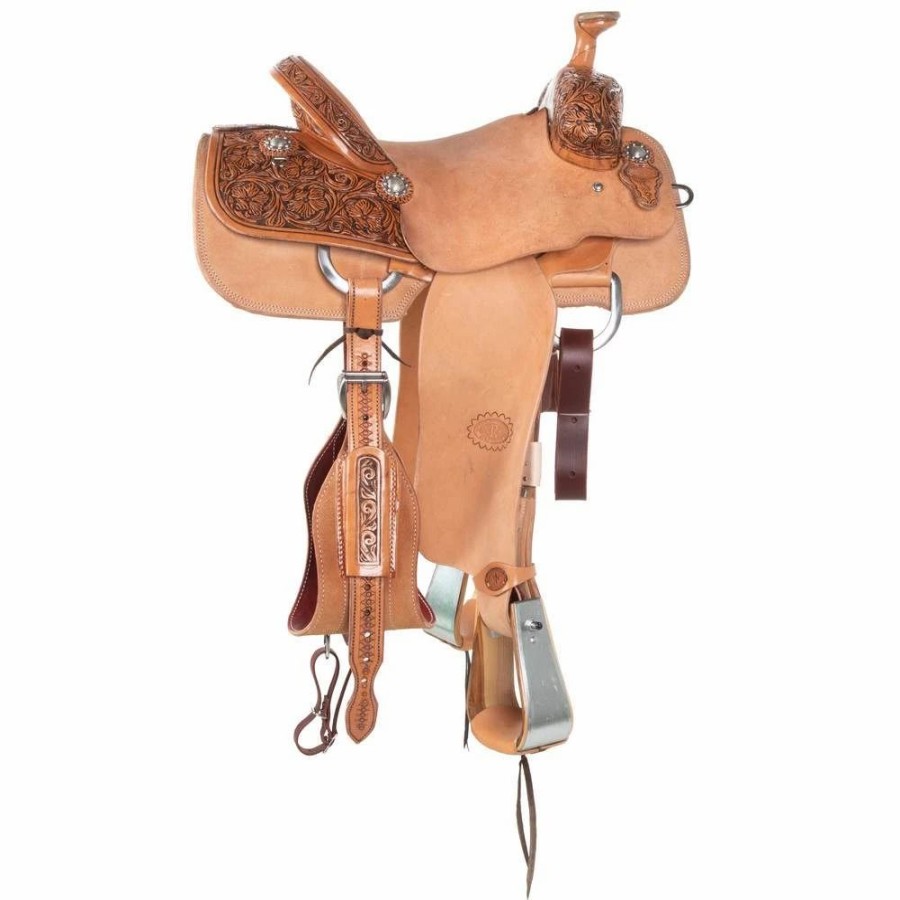 * Nrs Competitors Nrs 1/4 Breed Wyoming Flower Team Roping Saddle | Roping Saddles