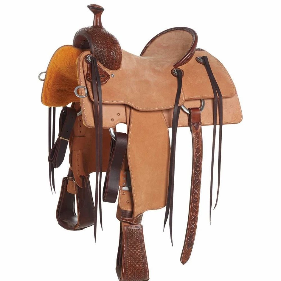 * Martin Saddlery 1/8 Breed Weathered Antique Waffle Team Roper | Roping Saddles