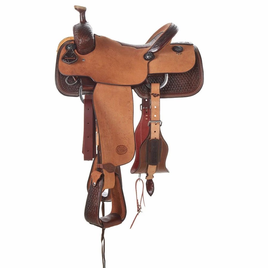 * Nrs Competitors Competitor Twotone 1/2 Breed Inlaid Seat Team Roper | Roping Saddles