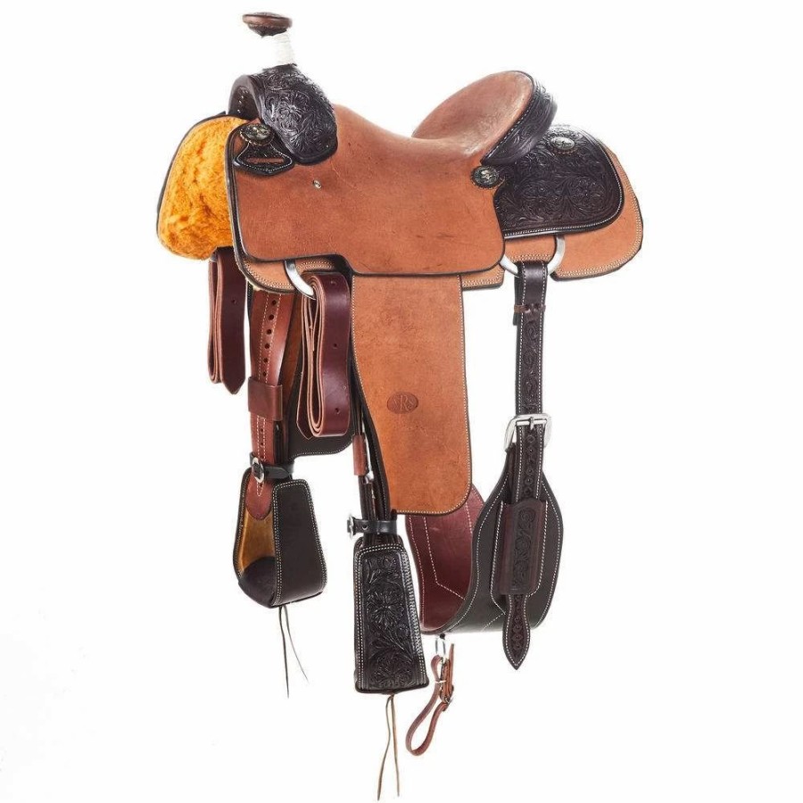 * Nrs Natural And Chocolate Combo 1/4 Breed Team Roper | Roping Saddles