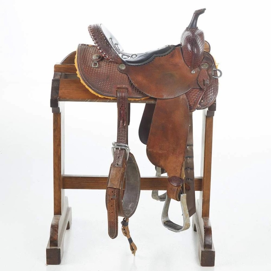 * Nrs Used 14In Double J Pozzi Pro Barrel Saddle | Barrel Racing Saddles