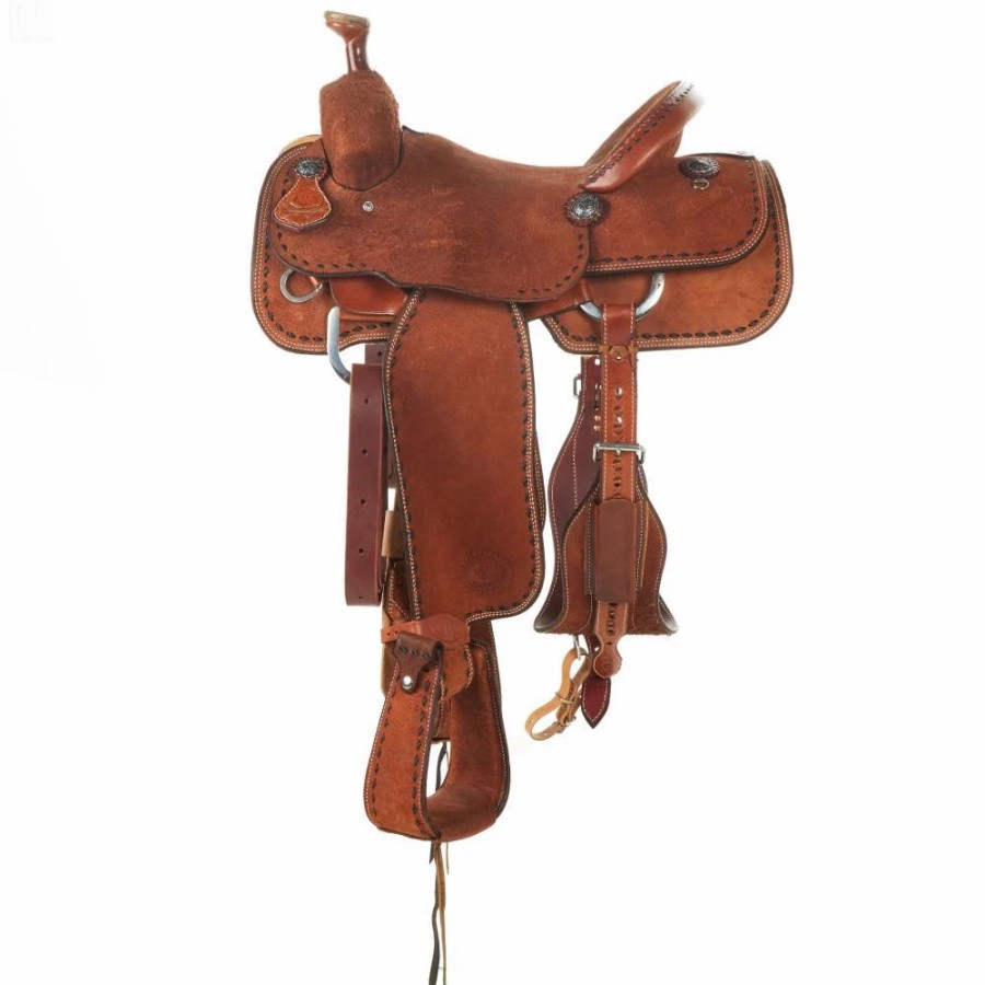 * Nrs Competitors Competitor Series Roughout Chestnut Team Roper With Buckstitch | Roping Saddles