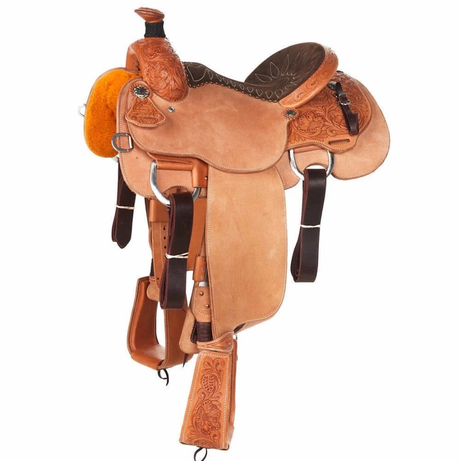 * Martin Saddlery Martin Joe Beaver 1/4 Breed Prairie Flower Calf Roper Saddle | Roping Saddles