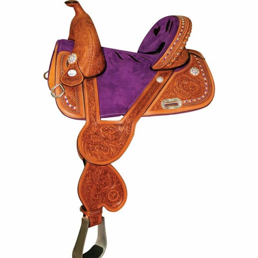 * Circle Y Saddlery Circle Y Tammy Fischer Treeless Barrel Racing Saddle-Wide Fit | Barrel Racing Saddles