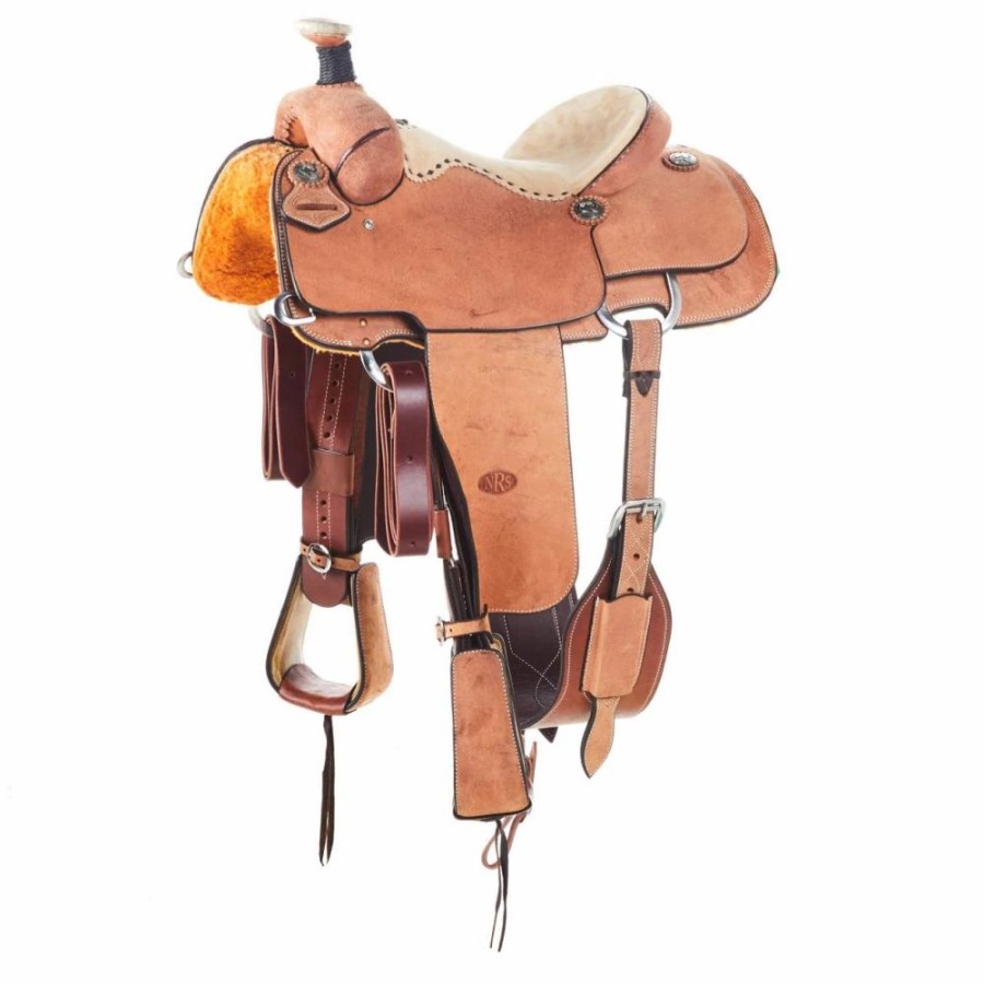 * Nrs Natural Full Tan Suede Seat Team Roper | Roping Saddles