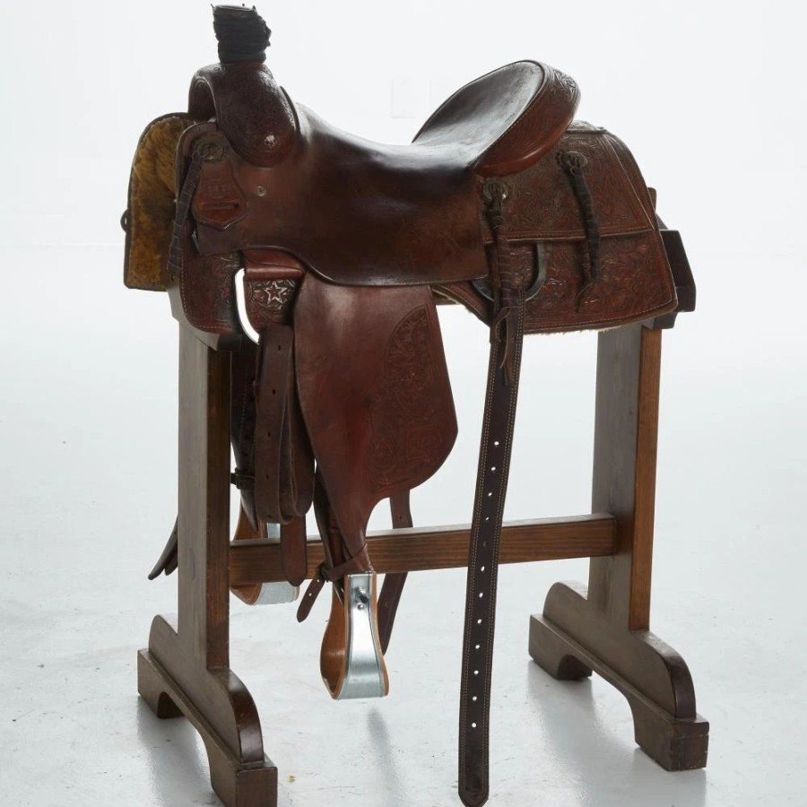 * Nrs Used 15.5In Elite Custom Saddlery Team Roper | Roping Saddles