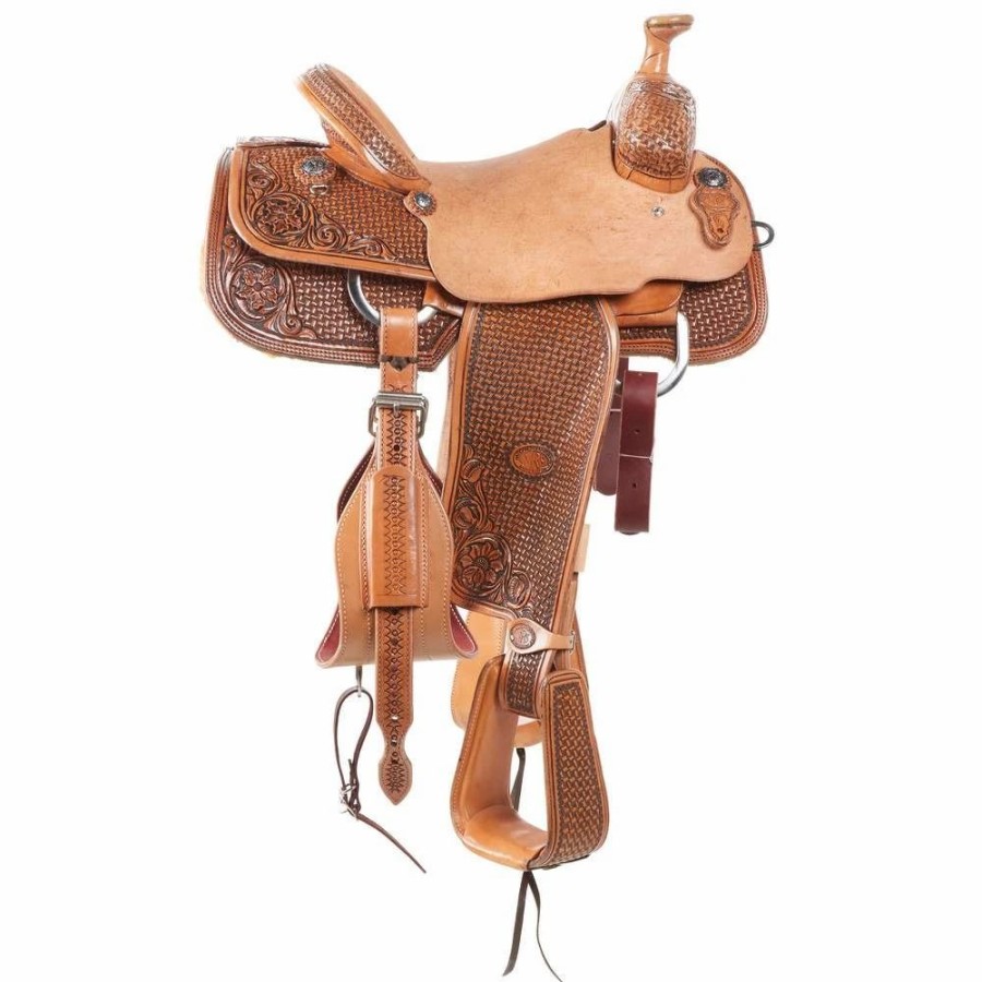 * Nrs Competitors 7/8 Breed Windmill/Caddo Rose Combo Antique Team Roping Saddle | Roping Saddles