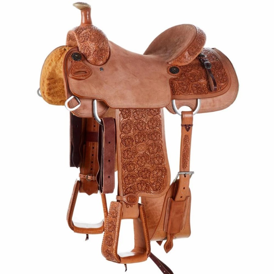 * Tomahawk 3/4 Breed Floral Team Roper | Roping Saddles