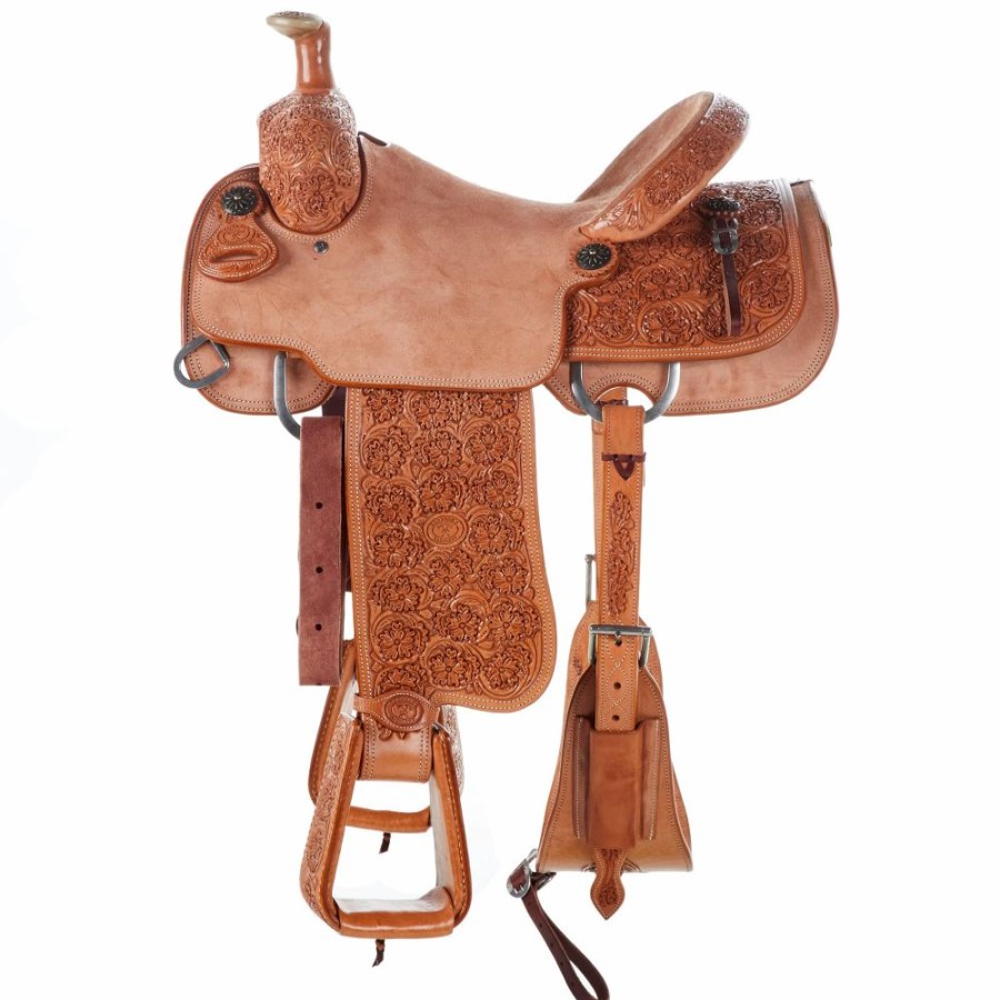 * Tomahawk 3/4 Breed Floral Team Roper | Roping Saddles