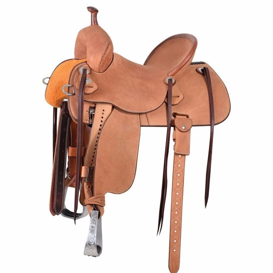 * Martin Saddlery Martin Stingray Natural Roughout Pencil Roll Barrel Saddle | Barrel Racing Saddles