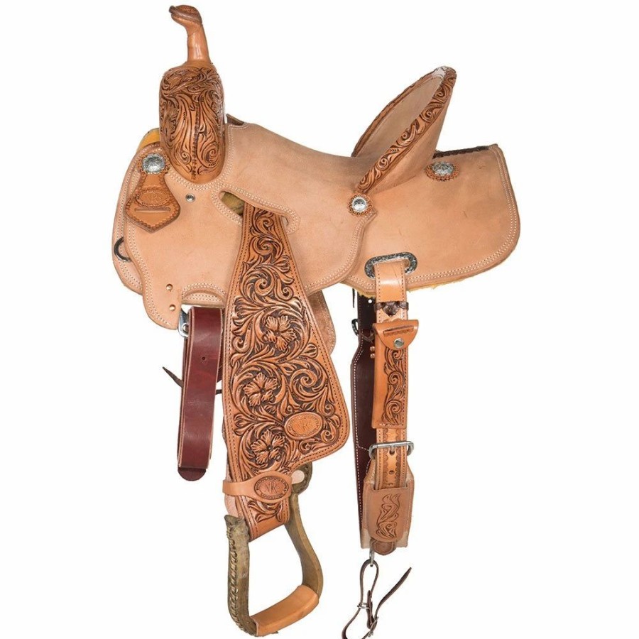 * Nrs Competitors Competitor Series Wyoming Flower Strip Down Barrel Saddle | Barrel Racing Saddles