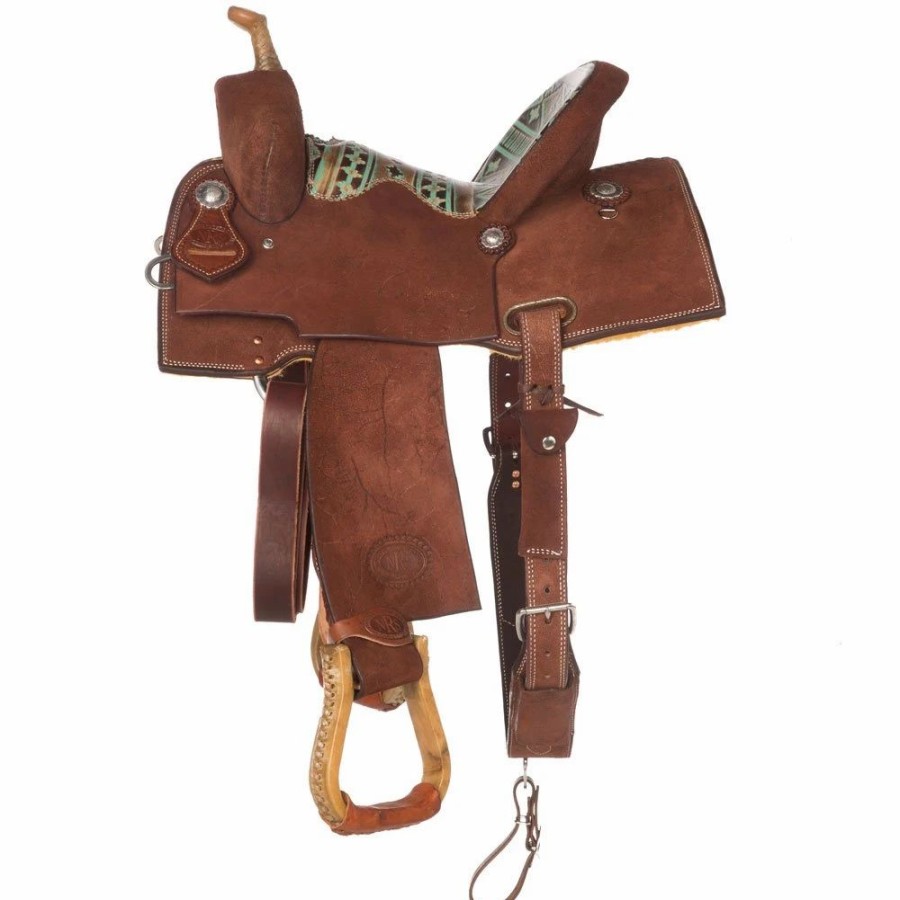 * Nrs Competitors Nrs Competitor Series Chocolate Youth Roughout Barrel Racing Saddle | Youth Saddles