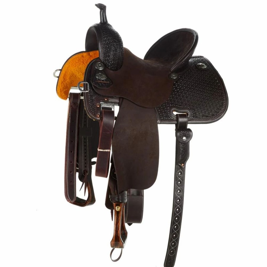 * Martin Saddlery Chocolate Crown C 1/2 Breed Barrel Saddle | Barrel Racing Saddles