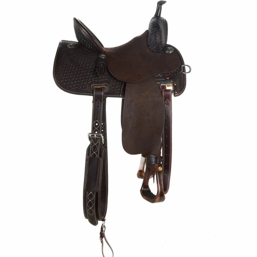 * Martin Saddlery Chocolate Crown C 1/2 Breed Barrel Saddle | Barrel Racing Saddles