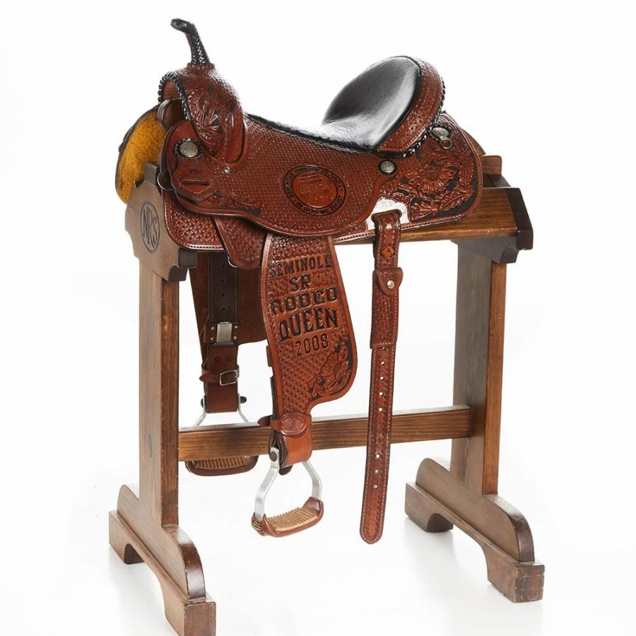 * Nrs Used 14.5In Double J Trophy Barrel Saddle | Barrel Racing Saddles