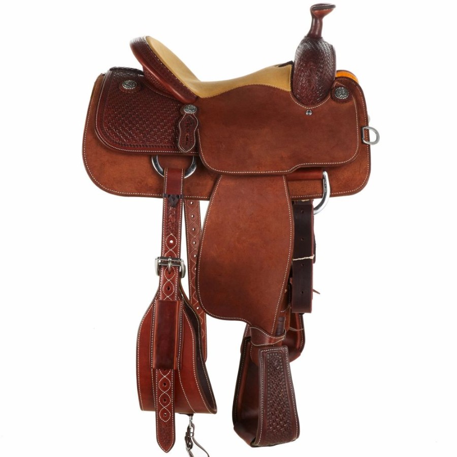 * Martin Saddlery 1/4 Breed Chestnut Spider Team Roper | Roping Saddles