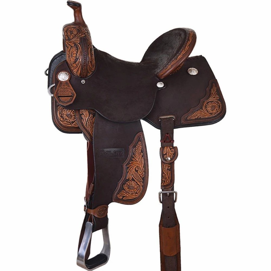 * Reinsman Marlene Mcrae Special Effx Overlay Barrel Saddle | Barrel Racing Saddles