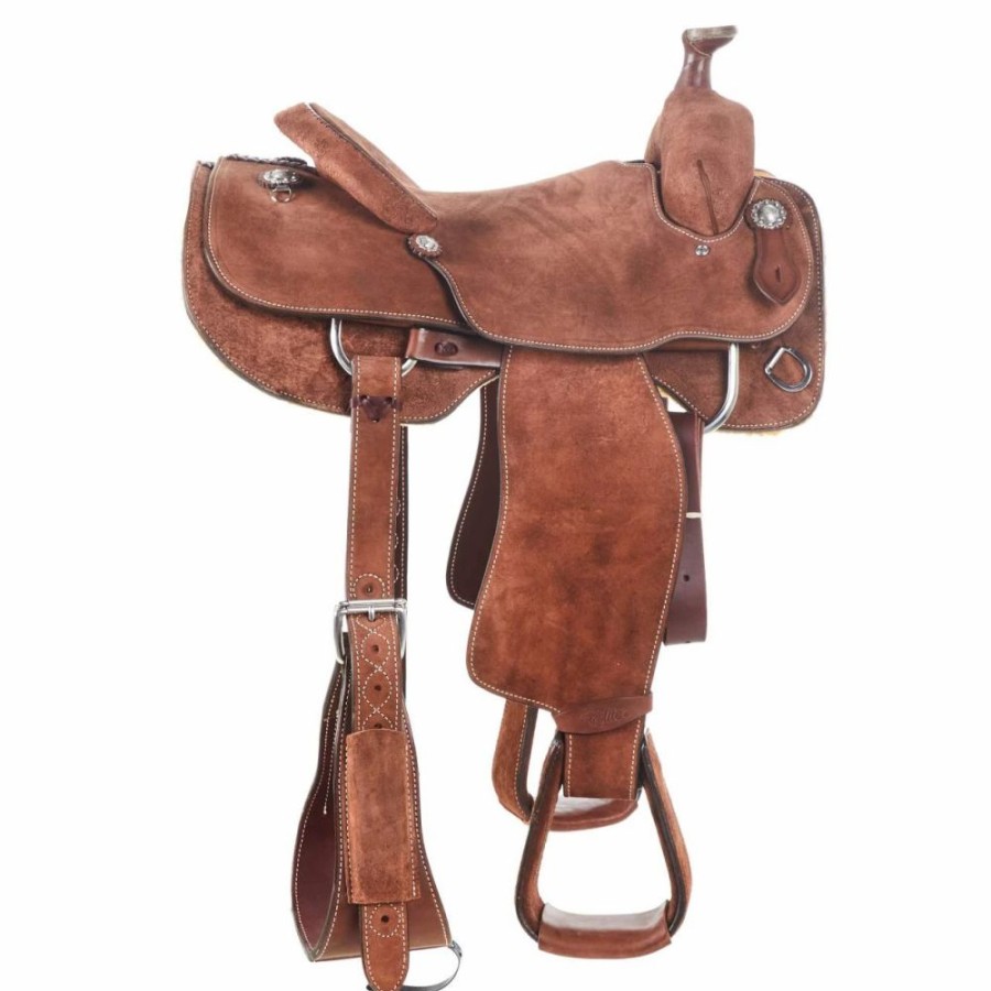 * Alamo Saddlery Chocolate Roughout Team Roper | Roping Saddles